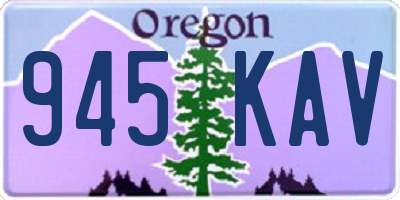 OR license plate 945KAV