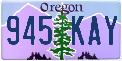 OR license plate 945KAY