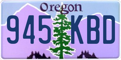 OR license plate 945KBD