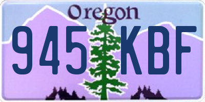 OR license plate 945KBF