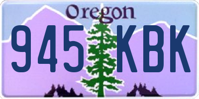 OR license plate 945KBK
