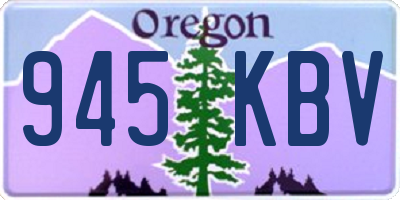 OR license plate 945KBV