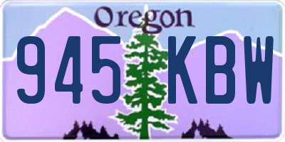 OR license plate 945KBW