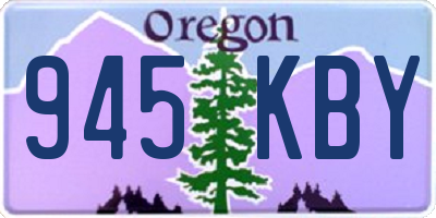 OR license plate 945KBY