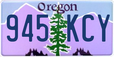 OR license plate 945KCY