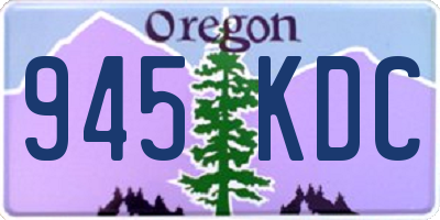 OR license plate 945KDC