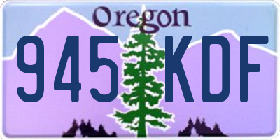 OR license plate 945KDF