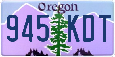 OR license plate 945KDT