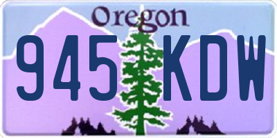 OR license plate 945KDW