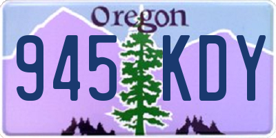 OR license plate 945KDY