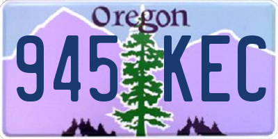 OR license plate 945KEC