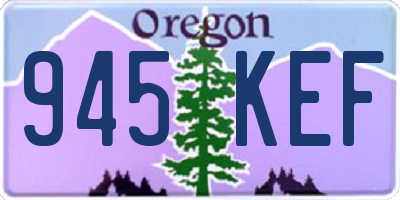 OR license plate 945KEF