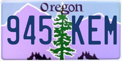 OR license plate 945KEM