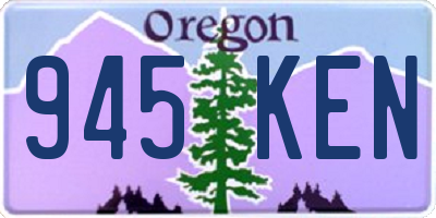OR license plate 945KEN