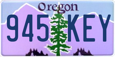 OR license plate 945KEY