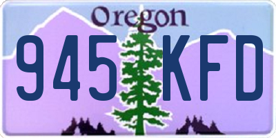 OR license plate 945KFD