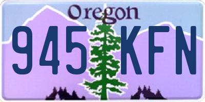 OR license plate 945KFN