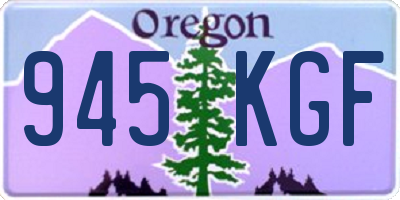 OR license plate 945KGF