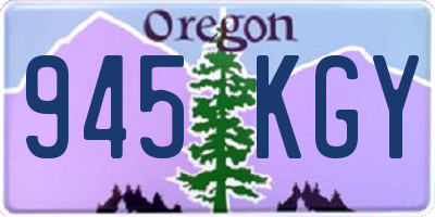 OR license plate 945KGY