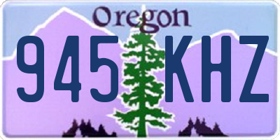 OR license plate 945KHZ