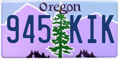 OR license plate 945KIK