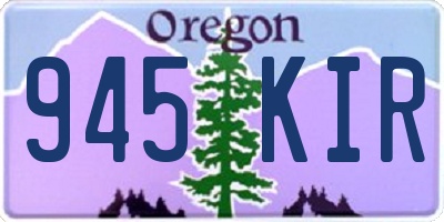 OR license plate 945KIR