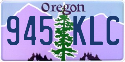 OR license plate 945KLC