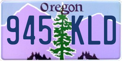 OR license plate 945KLD