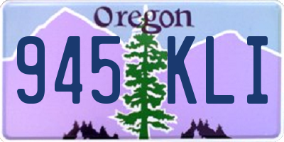 OR license plate 945KLI