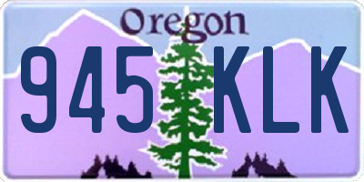 OR license plate 945KLK