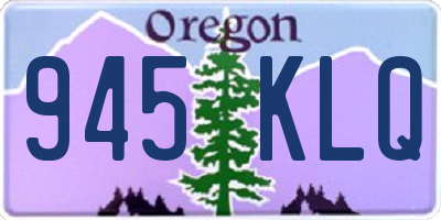 OR license plate 945KLQ