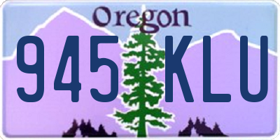 OR license plate 945KLU