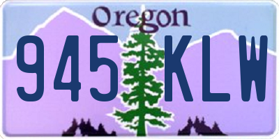 OR license plate 945KLW