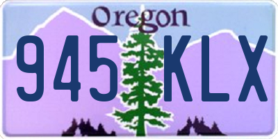 OR license plate 945KLX