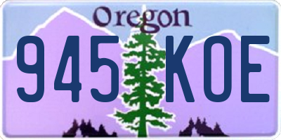 OR license plate 945KOE