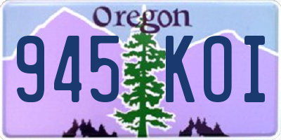OR license plate 945KOI