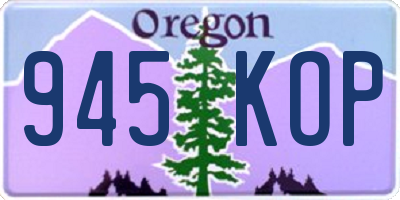 OR license plate 945KOP