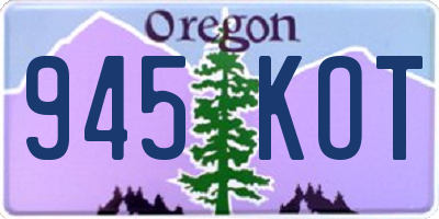 OR license plate 945KOT