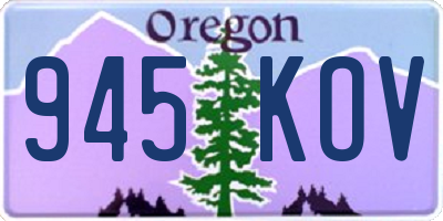 OR license plate 945KOV