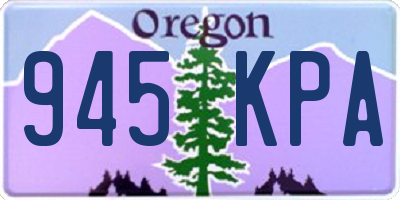OR license plate 945KPA