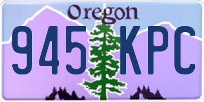 OR license plate 945KPC