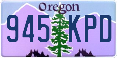 OR license plate 945KPD