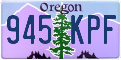 OR license plate 945KPF