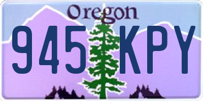 OR license plate 945KPY