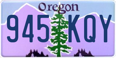 OR license plate 945KQY