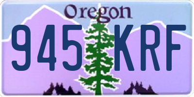OR license plate 945KRF