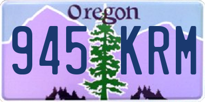 OR license plate 945KRM