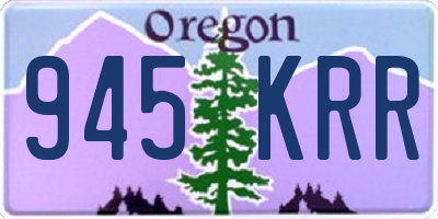 OR license plate 945KRR