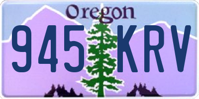 OR license plate 945KRV