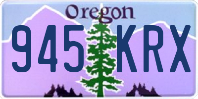 OR license plate 945KRX